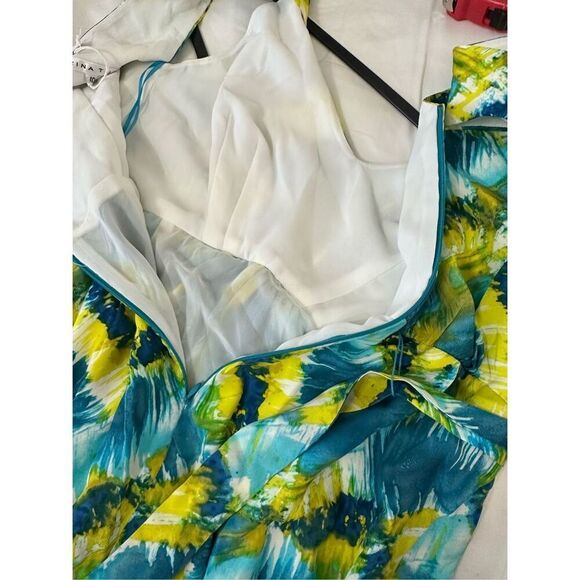 NWT Trina Turk EATON Tie Waist Dress Size 10 V Neck - Picture 8 of 9